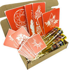 Набір кольорової хни з трафаретами для біо-тату №6 color-henna-set-06 Fresh Tattoo