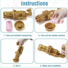 Генератор мильних бульбашок Bubble Gun Blaster "Кулемет" Bambi BB-04893 Bambi
