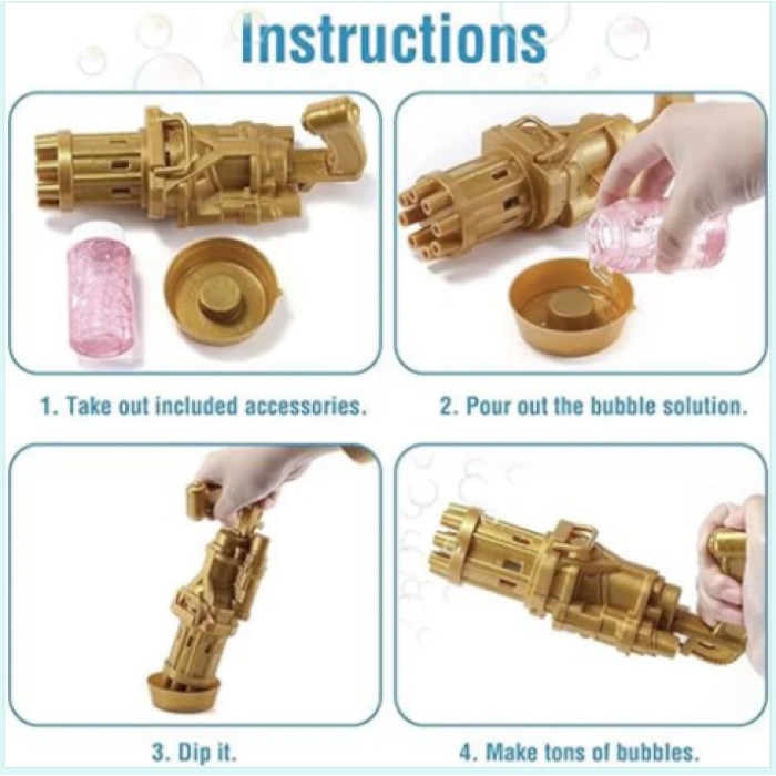 Генератор мильних бульбашок Bubble Gun Blaster "Кулемет" Bambi BB-04893 Bambi