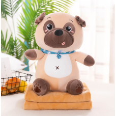 Дитяча м'яка іграшка "Собачка" L1130 іграшка з пледом, розмір 50 см Bambi
