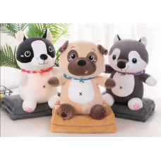 Дитяча м'яка іграшка "Собачка" L1130 іграшка з пледом, розмір 50 см Bambi