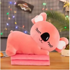Дитяча м'яка іграшка "Коала" L1129(Pink) іграшка з пледом, розмір 50 см Bambi
