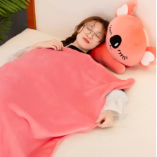 Дитяча м'яка іграшка "Коала" L1129(Pink) іграшка з пледом, розмір 50 см Bambi