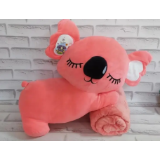 Дитяча м'яка іграшка "Коала" L1129(Pink) іграшка з пледом, розмір 50 см Bambi