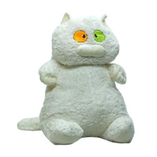 М'яка іграшка "Товстий кіт" K15215, 60 см Білий Bambi