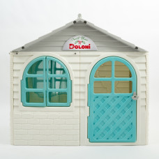 Ігровий Будиночок зі шторками Doloni Toys 02550/15 Біло-Бірюзовий Doloni
