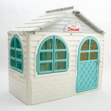Ігровий Будиночок зі шторками Doloni Toys 02550/15 Біло-Бірюзовий Doloni