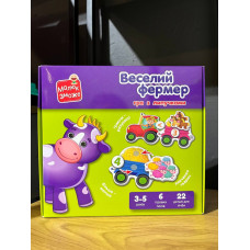 Дитяча настільна гра "Веселий фермер" VT2100-13 з липучками Vladi Toys