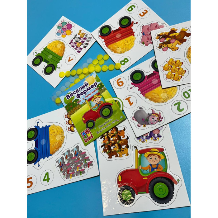 Дитяча настільна гра "Веселий фермер" VT2100-13 з липучками Vladi Toys