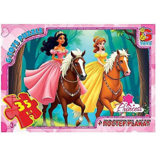 Дитячий пазл "Принцеси" PR01 постер 35 елементів G-Toys