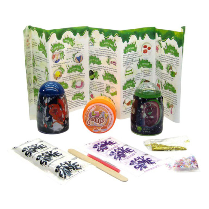 В'язка маса "3 в 1" Magnetic Slime, "Fluffy Slime", "Crazy Slime Fluoric" SLM-14-01U кольори в асортименті Danko Toys