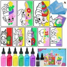 Дитячий набір для творчості картини з піску 9 в 1 KP-005 з магнітами Alexes