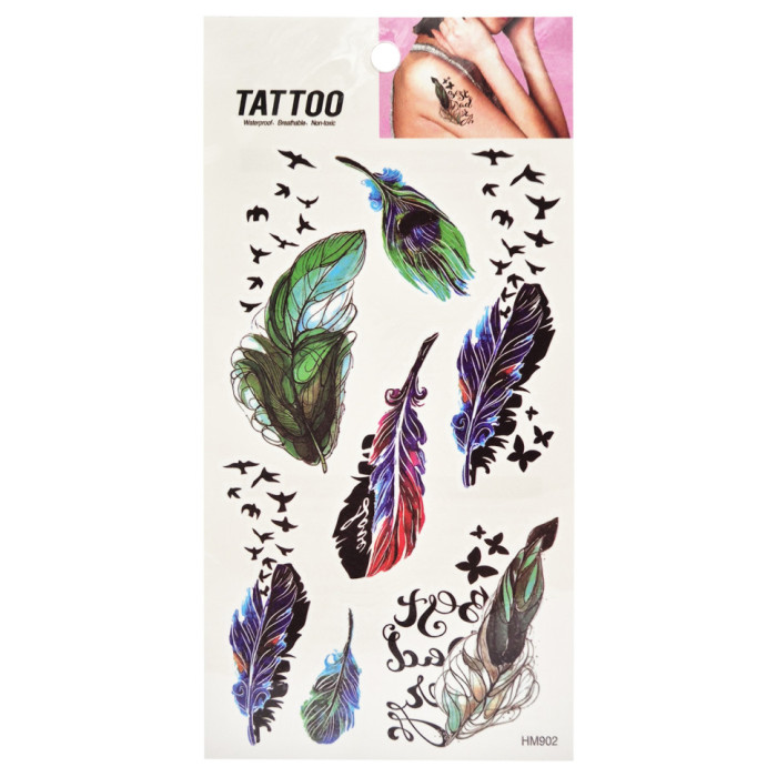 Тимчасове татуювання "Feathers Tattoo" 1020-HM902 Bambi