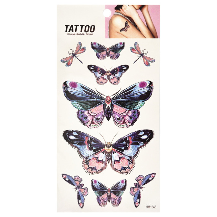 Тимчасове татуювання "Метелики та бабки Tattoo" 1020-HM1648 Bambi