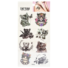 Тимчасове татуювання "Грийливі тигренята Tattoo" 1020-HM1602 Bambi