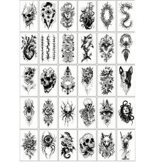 Набір дитячих тимчасових татуювань "Чорні міні №5" black-tattoo-mini-set-5-T Fresh Tattoo
