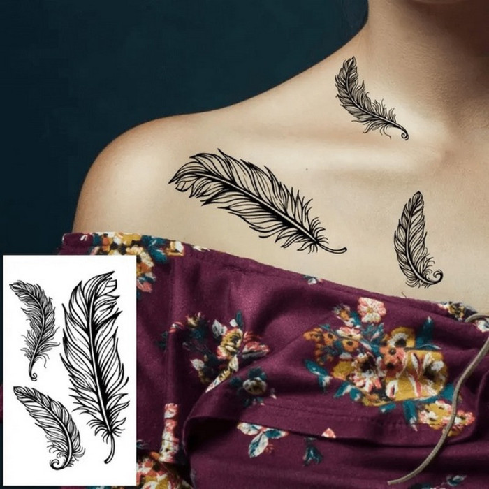 Набір дитячих тимчасових татуювань "Чорні міні №4" black-tattoo-mini-set-4-H Fresh Tattoo