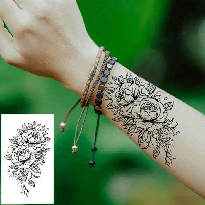 Набір дитячих тимчасових татуювань "Чорні міні №4" black-tattoo-mini-set-4-H Fresh Tattoo