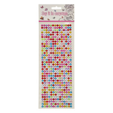 Наклейки декоративні XY-004(Multi Color) на планшеті 504 шт Bambi