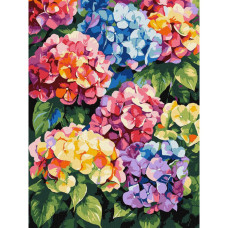 Картина за номерами "Різнокольорові гортензії"©art_selena_ua KHO3299, 30х40 см Идейка