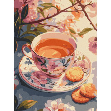 Картина за номерами "Квітковий чай"©art_selena_ua KHO5722, 30х40 см Идейка