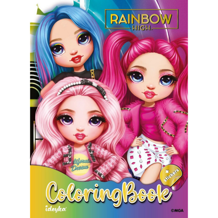 Дитяча книжка-розмальовка "The creative Rainbow" LCB12 зі стікерами Идейка