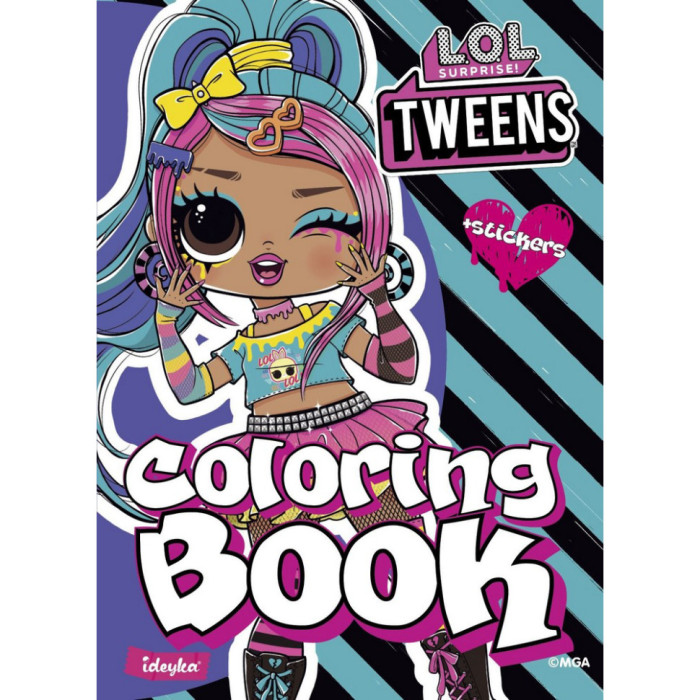 Дитяча книжка-розмальовка "Tweens Emma Emo" LCB8 зі стікерами Идейка