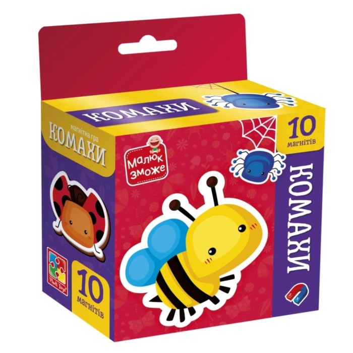 Дитячий набір магнітів "Комахи" VT3106-32, 10 магнітів Vladi Toys