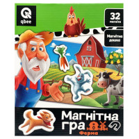 Дитяча магнітна гра "Ферма" QB600-003, 32 магніти і магнітна дошка Qbee