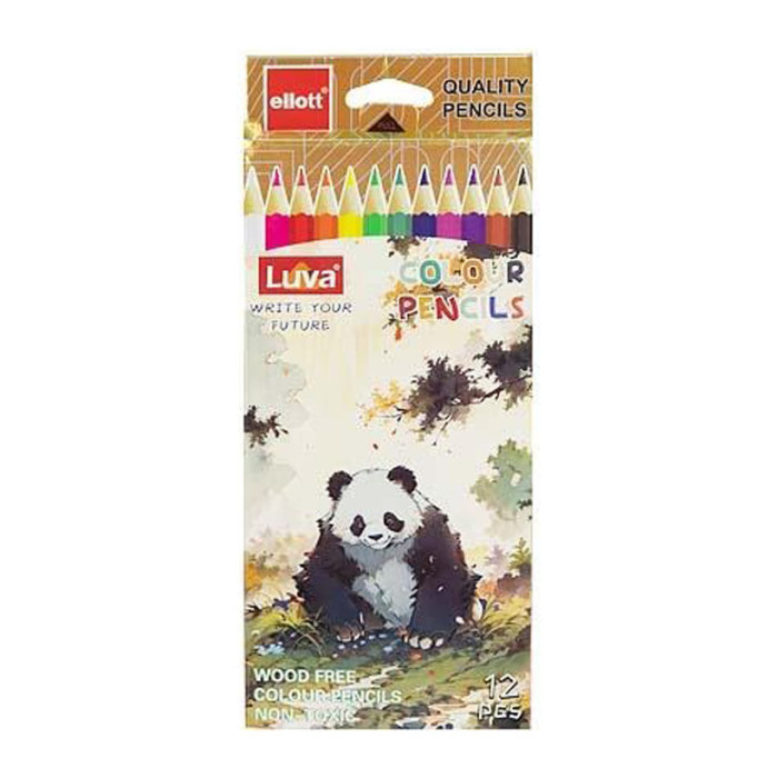 Набір кольорових олівців Luva Ellott CQ1004-12-1, 12 кольорів Ellott