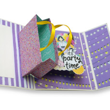 Набір для створення pop-up листівки "Party Girl" FDGCK-052, 14 x 16 см Fabrika Decoru