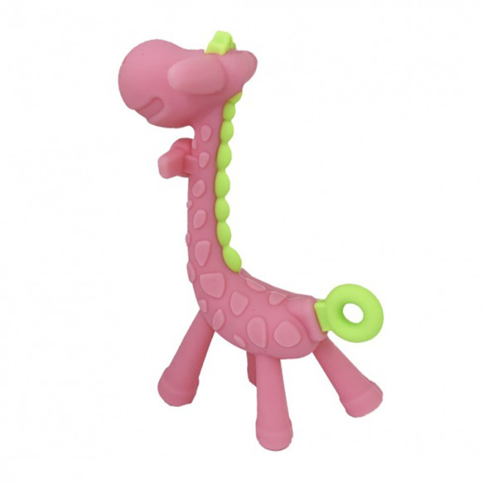 Силіконовий прорізувач "Жираф" MGZ-0423(Pink) без футляра Megazayka