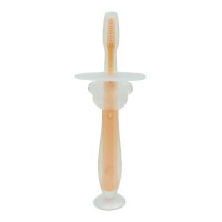 Силіконова зубна щітка Mumlove MGZ-0707(Peach) з обмежувачем Megazayka