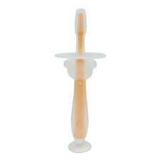 Силіконова зубна щітка Mumlove MGZ-0707(Peach) з обмежувачем Megazayka