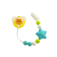 Ланцюжок для пустушки "Зірка" 3390(Blue) силіконовий BABY TEAM