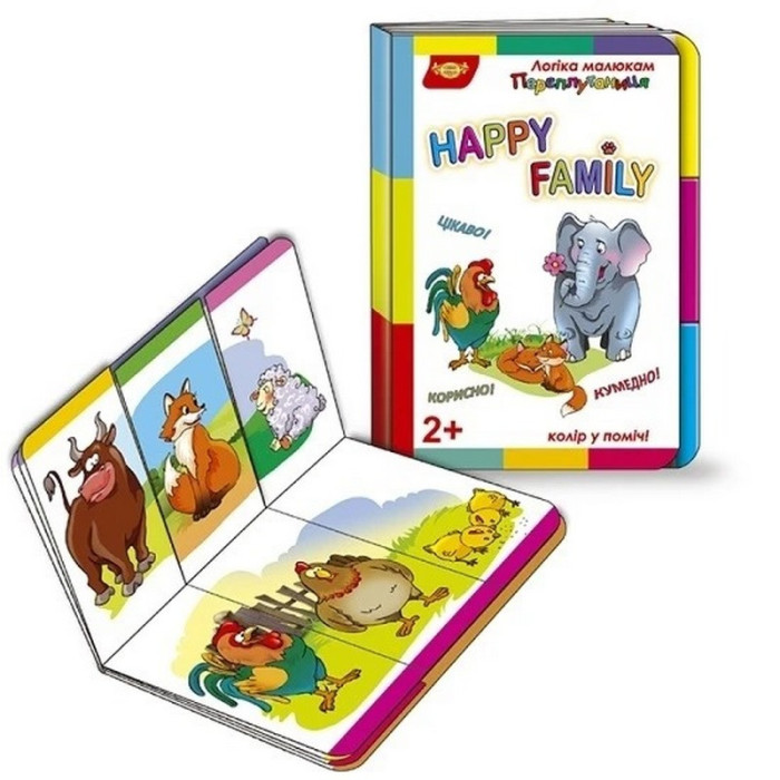 Дитяча розвиваюча книжечка "Переплутаниця Happy Family" 595043 серія Логіка малюкам Мастер