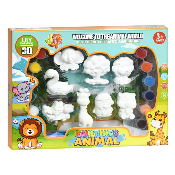 Набір для творчості Тварини MK 5723(Animal) фарби, пензлики Bambi