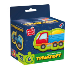 Дитячі магнітні пазли "Транспорт" VT1733-02, 6 картинок Vladi Toys