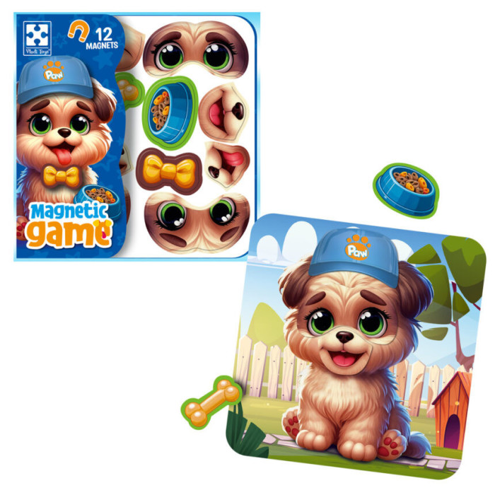 Гра розвиваюча "Емоції Песика" VT3220-04, 12 магнітів Vladi Toys