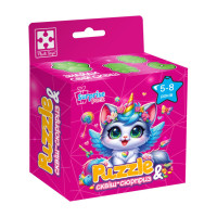 Дитячі пазли з сюрпризом "Котик-єдиноріжка" VT 8030-07, 180 деталей Vladi Toys