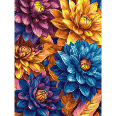 Картина за номерами "Яскраві жоржини"©art_selena_ua с красками металлик extra KHO3305, 30х40 см Идейка