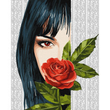 Картина за номерами "Барвиста поезія: Червона троянда"©art_selena_ua KHO8610, 40х50 см Идейка