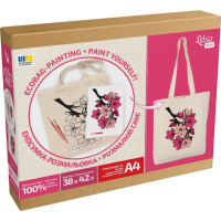 Набір для творчості екосумка-розмальовка "Flowers" N0003653, 38х42 см Rosa