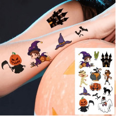 Набір дитячих тимчасових тату "Хелловін" kids-tatto-halloween-set-30 Fresh Tattoo