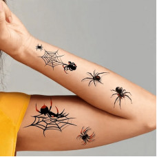 Набір дитячих тимчасових тату "Halloween black" tatto-halloween-black-set-30 Fresh Tattoo