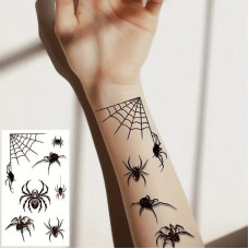 Набір дитячих тимчасових тату "Halloween black" tatto-halloween-black-set-30 Fresh Tattoo