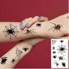 Набір дитячих тимчасових тату "Halloween black" tatto-halloween-black-set-30 Fresh Tattoo