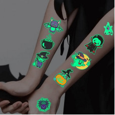 Набір дитячих тимчасових тату "Halloween glow" kids-tatto-halloween-glow-set-1 Fresh Tattoo