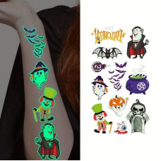 Набір дитячих тимчасових тату "Halloween glow" kids-tatto-halloween-glow-set-1 Fresh Tattoo