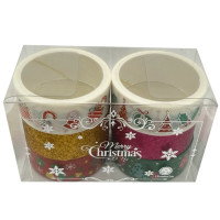 Набір декоративний скотч "Merry Christmas" XM-JD2273-1, 1,5 см x 2 м  Bambi